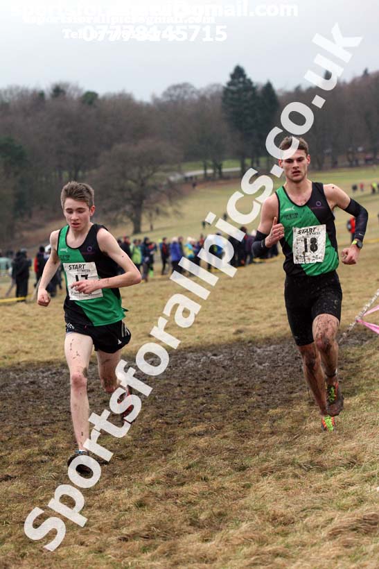 Junior men, 2018 Northern Cross Country Champs., Harewood House, Leeds. Photo: David T. Hewitson/Sports for All Pics